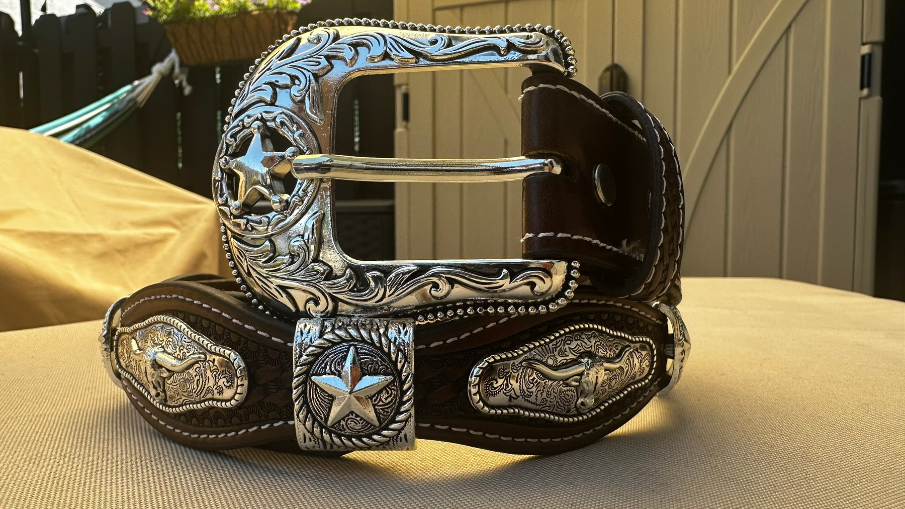 the belt of fashionable jeans