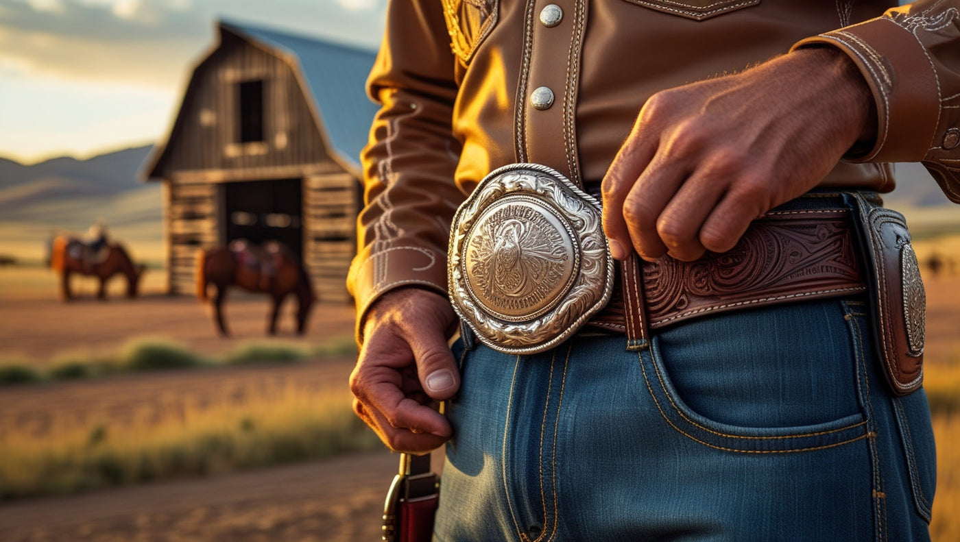 Premium Leather Belts & Western Buckles for Cowboys & Cowgirls
