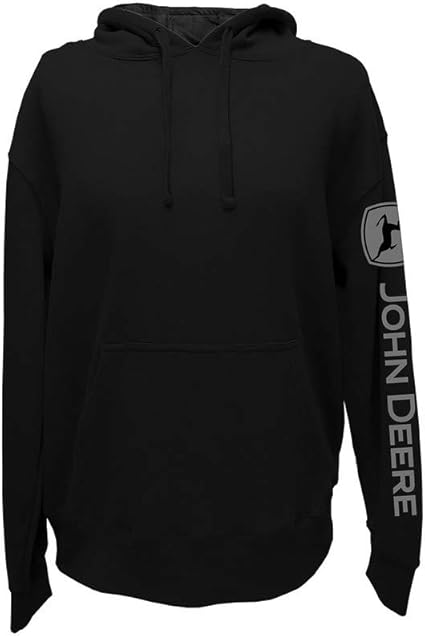 John Deere Western Sweatshirt Mens Screen Print S Black