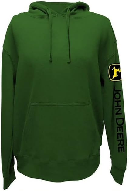 John Deere Men's Fleece Hood Sleeve Green