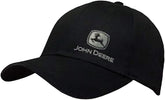 John Deere Unstructured Twill Black Cap