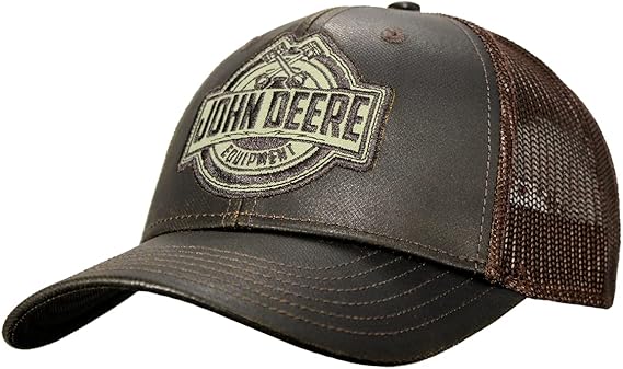 John Deere Men's Oilskin Mesh Back Trucker Hat Style